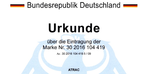 atrac® has been registered with the German Patent and Trademark Office